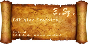Bügler Szabolcs névjegykártya