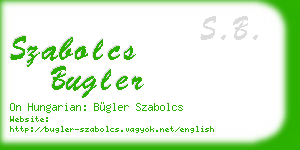 szabolcs bugler business card